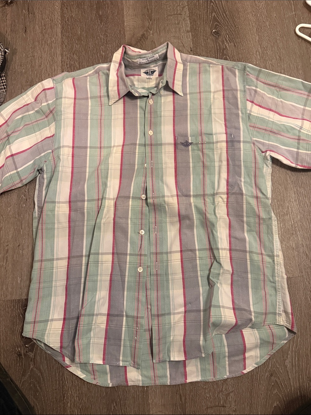 Dockers Men's Short-Sleeve Button-Down Shirt - Pastel Green, Purple, White, Pink